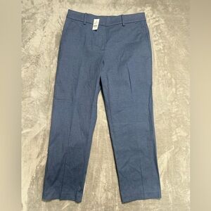 LOFT Navy Straight-Leg Dress Trousers